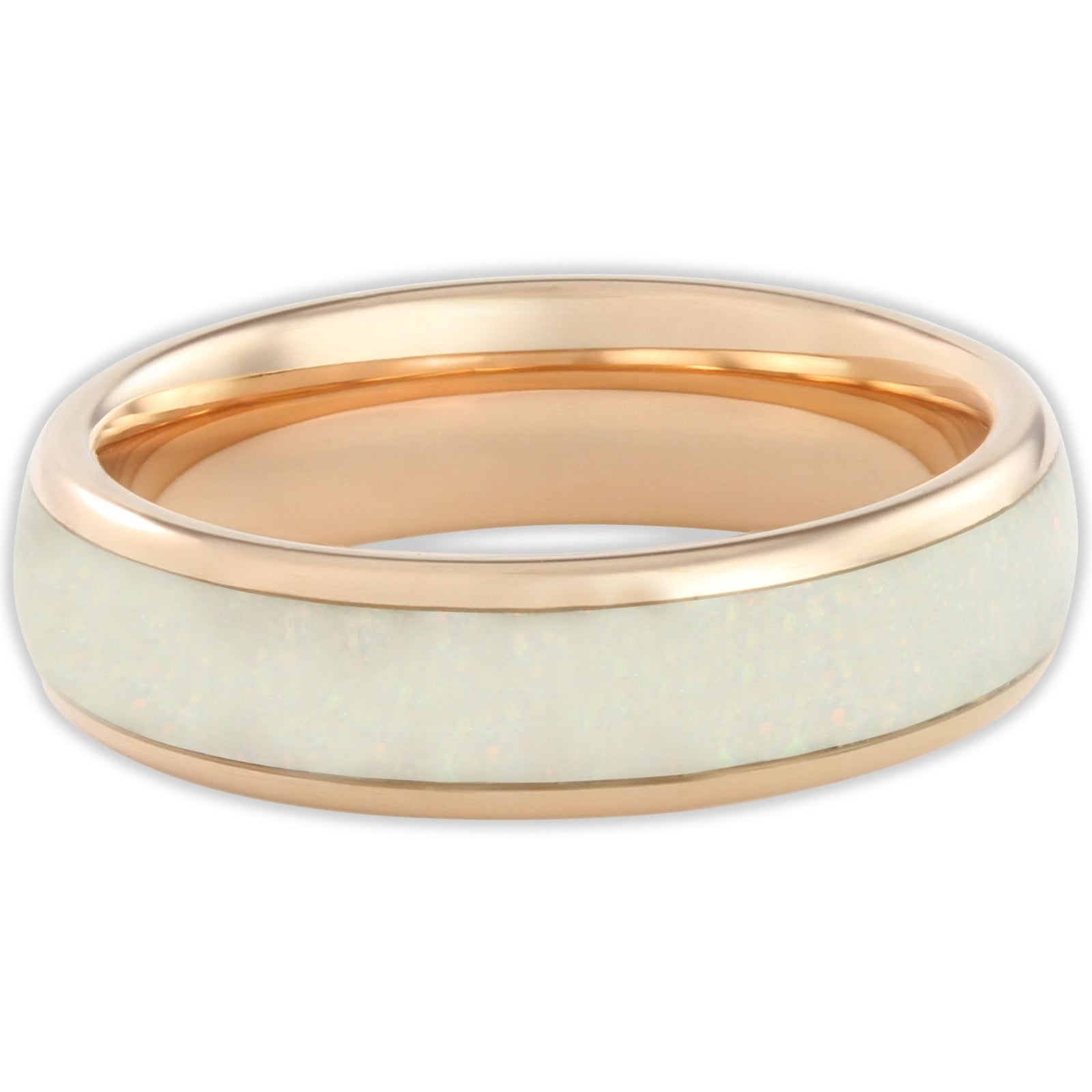The Rose Gold White Opal 6mm Wonder Ring