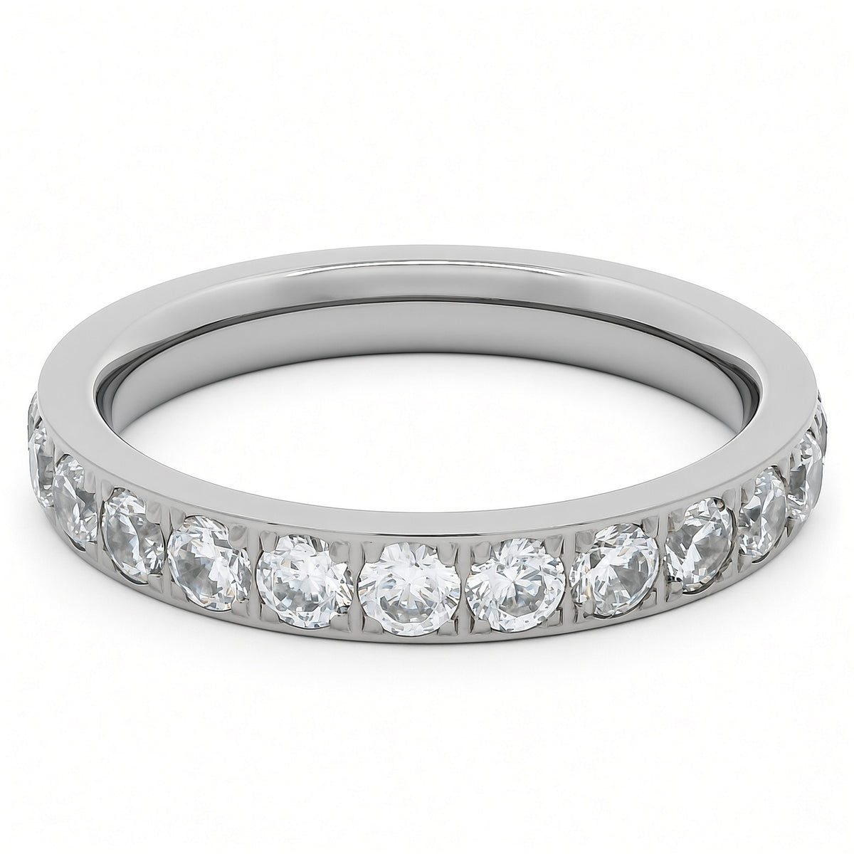 3mm Original Titanium Full Glitz Ring | Cubic Zirconia Stacking Ring