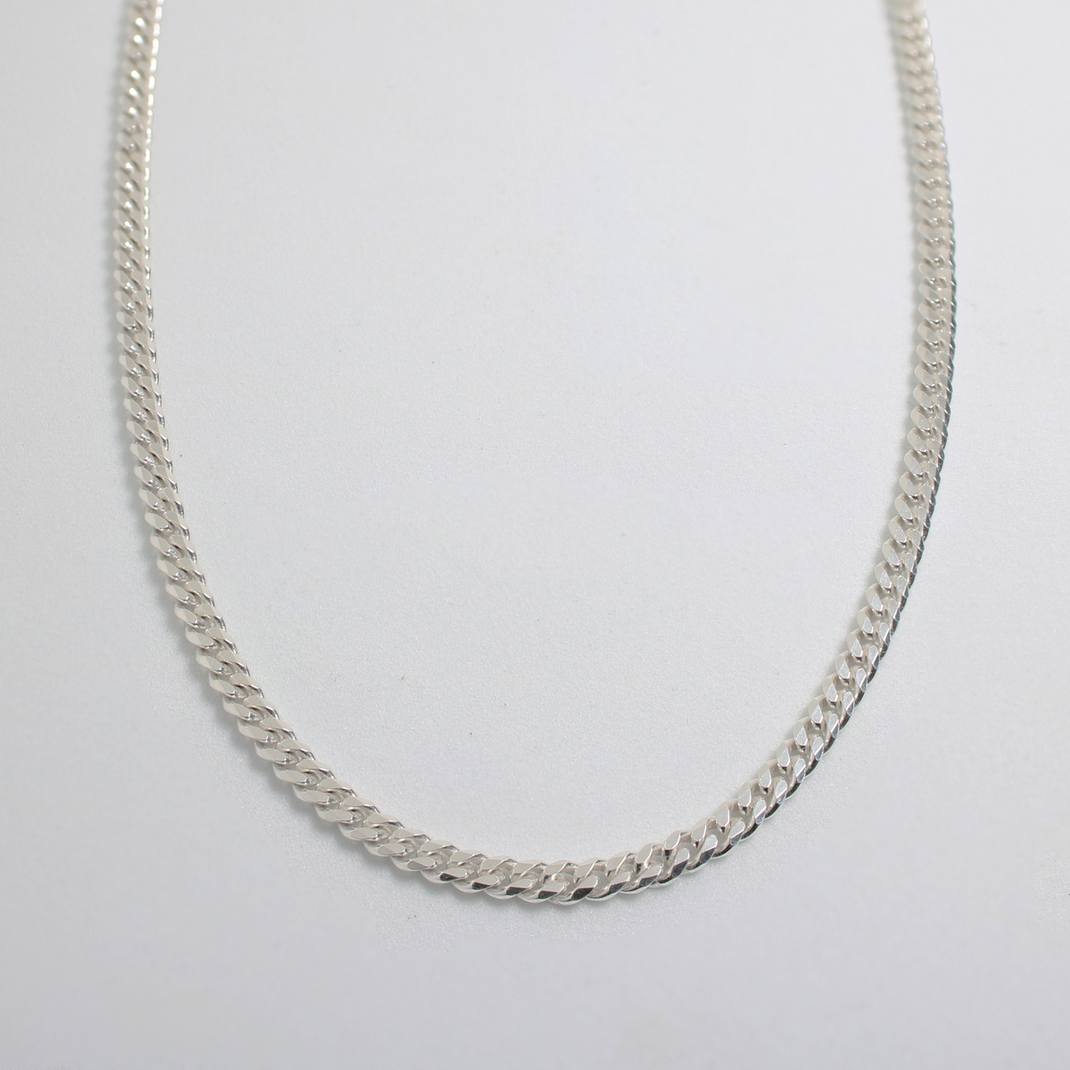 Sterling Silver 3.5mm Diamond Cut Curb Chain Necklace