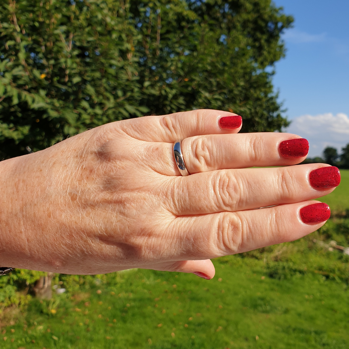 White Gold 4mm Wonder Ring Size O - Clearance 1201