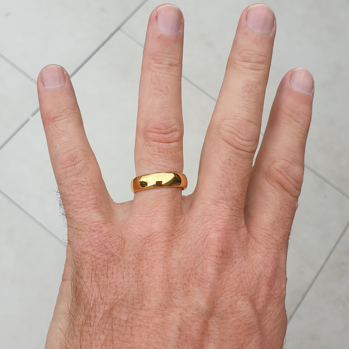 Gold 6mm Wonder Ring Size P - Clearance 1144