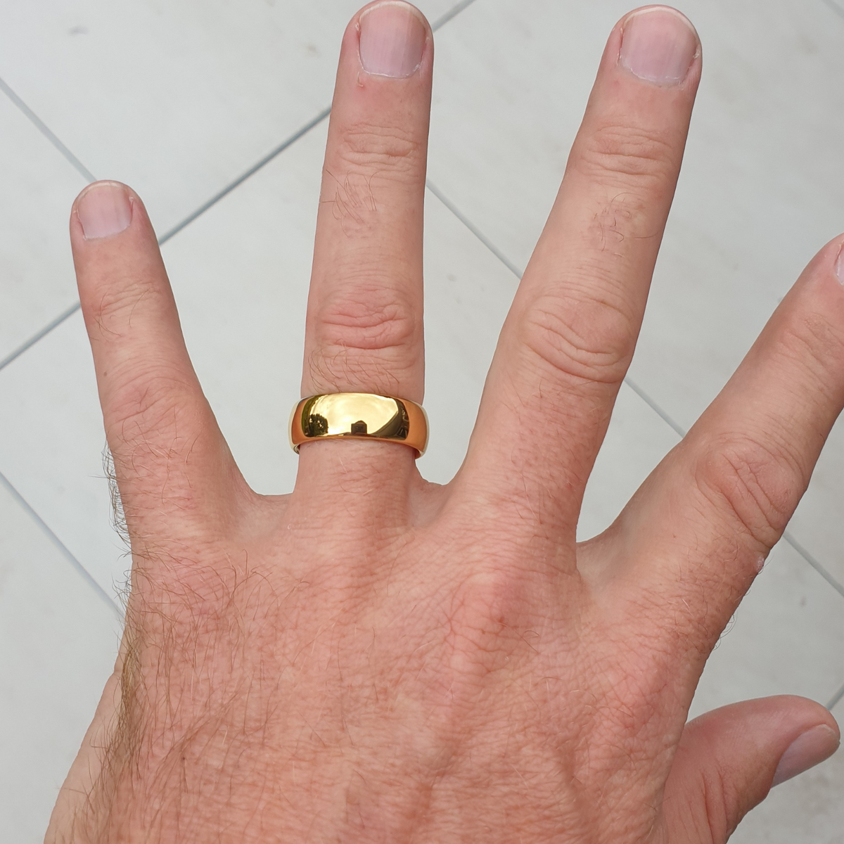 Gold 8mm Wonder Ring Size U - Clearance 1045