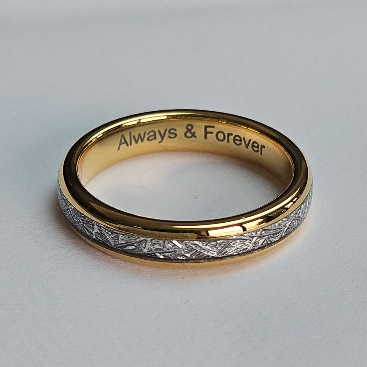 The Golden Steel 4mm Wonder Ring Size Q - Clearance 1093