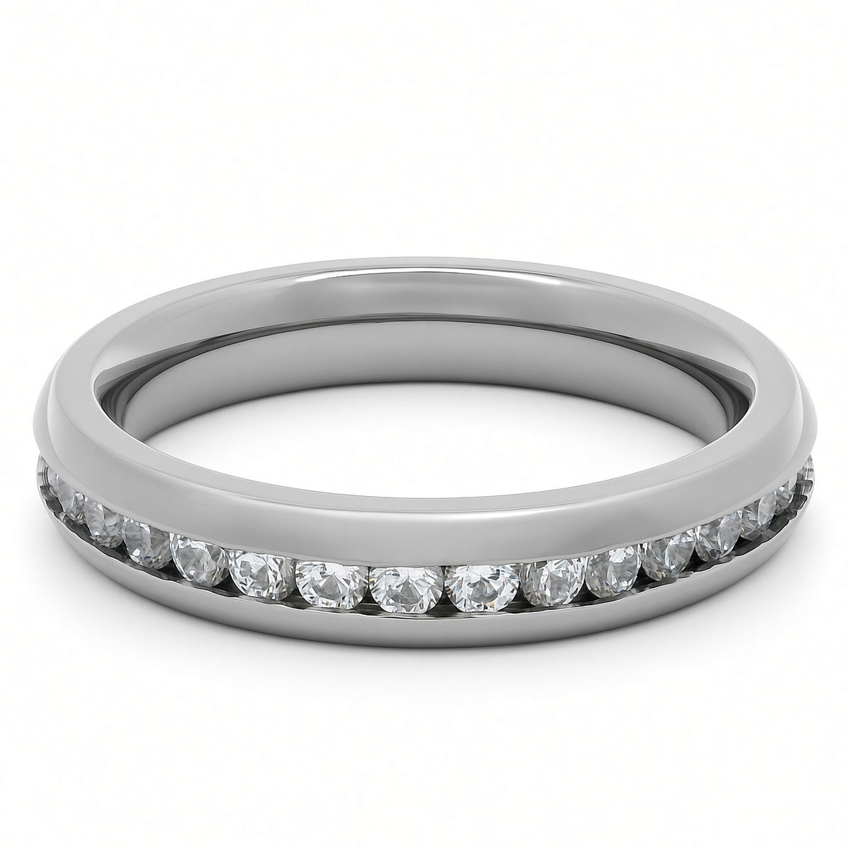 4mm Original Titanium Full Glitz Eternity Ring | Cubic Zirconia Stacking Ring