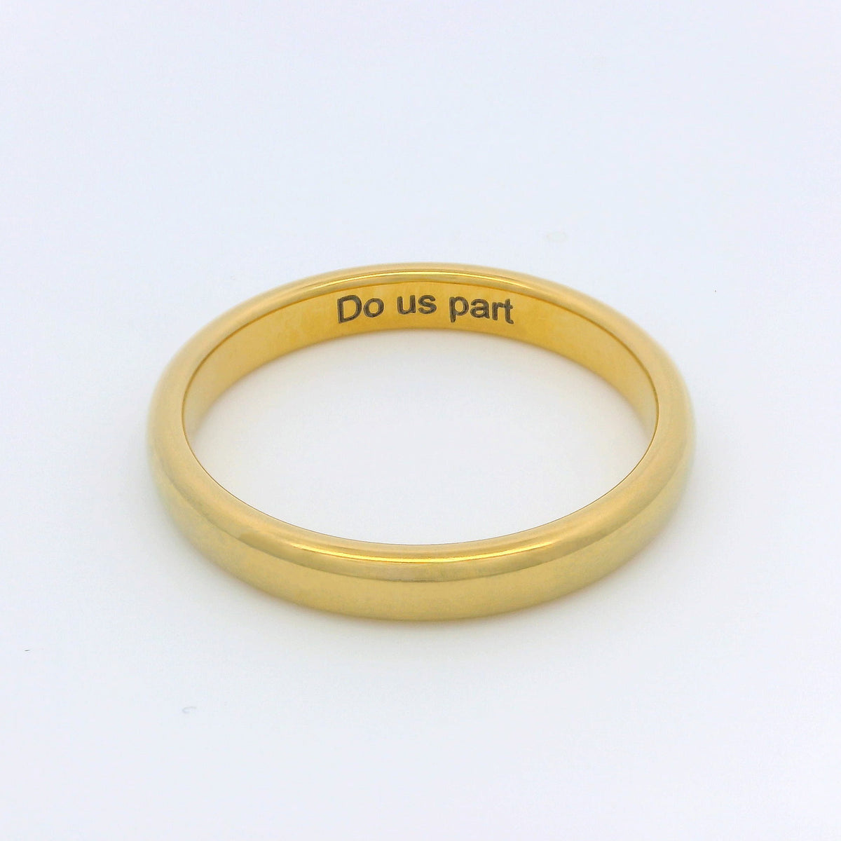 Gold 3mm Wonder Ring Size O - Clearance 1147