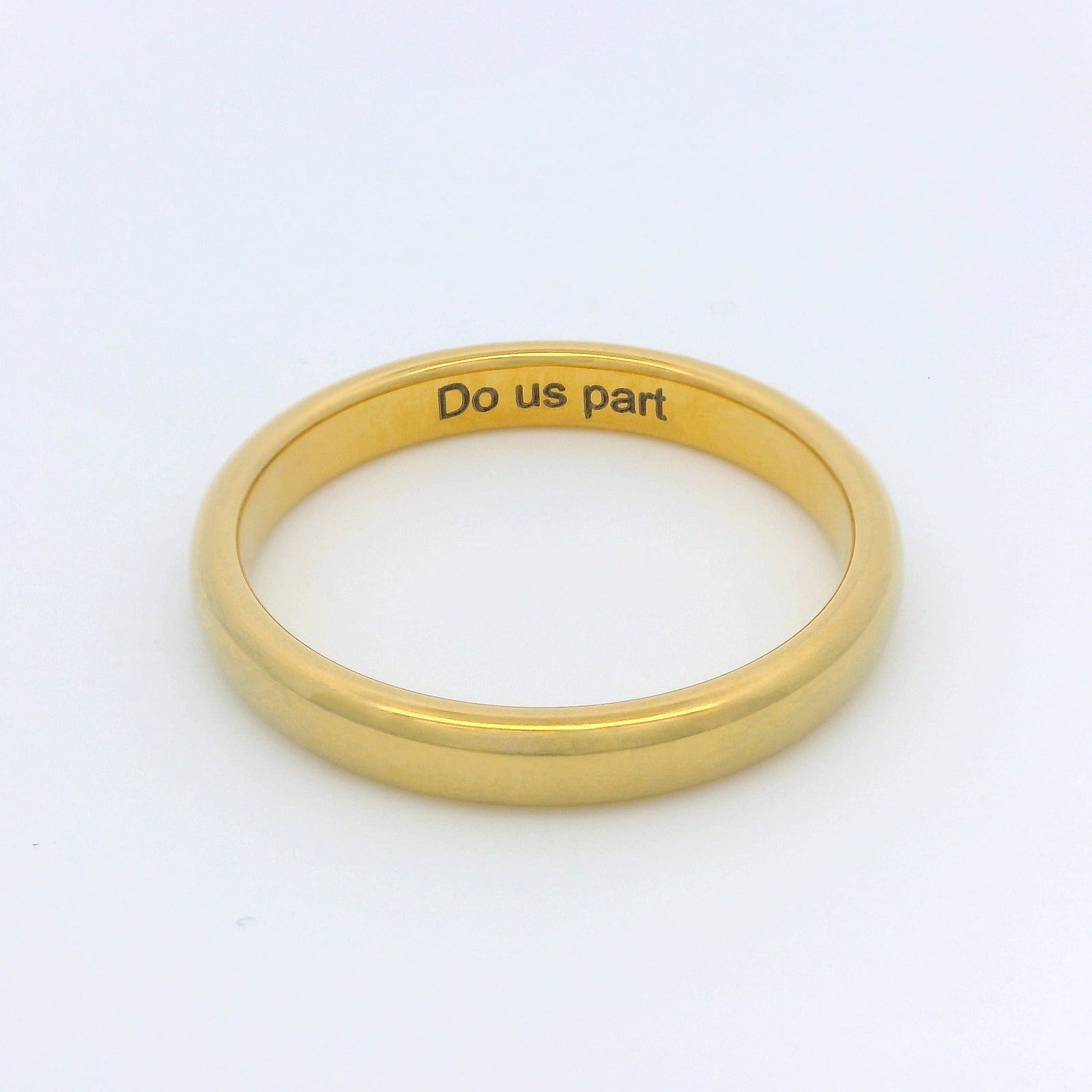 Gold 3mm Wonder Ring Size O - Clearance 1147