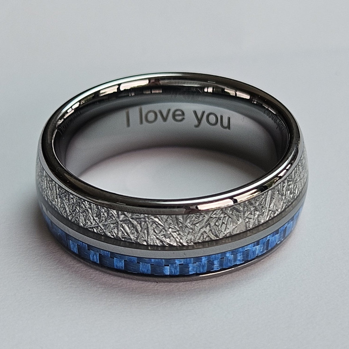The Steely Blue 8mm Wonder Ring Size S - Clearance 1121