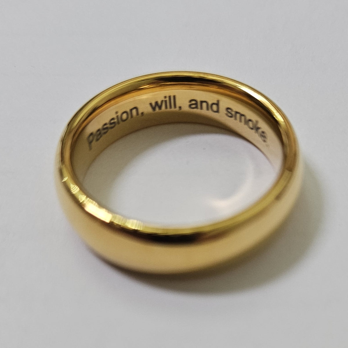 Gold 6mm Wonder Ring Size R - Clearance 1036