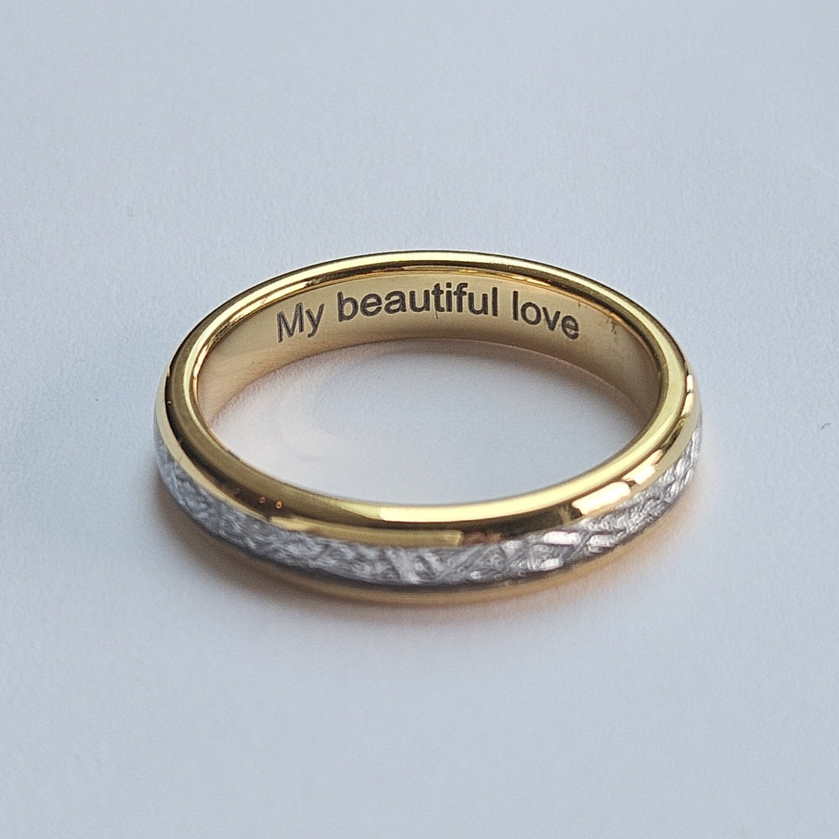 The Golden Steel 4mm Wonder Ring Size Q - Clearance 1061