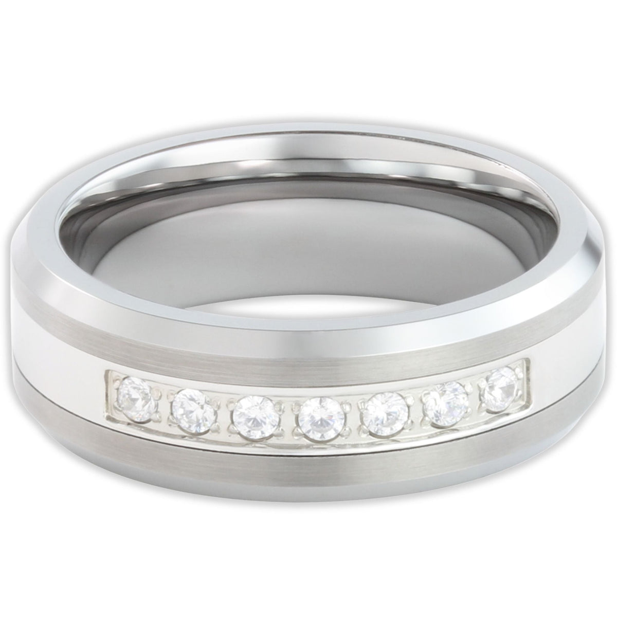 Seven Stone 8mm Wonder Ring Size U  - Clearance 1179