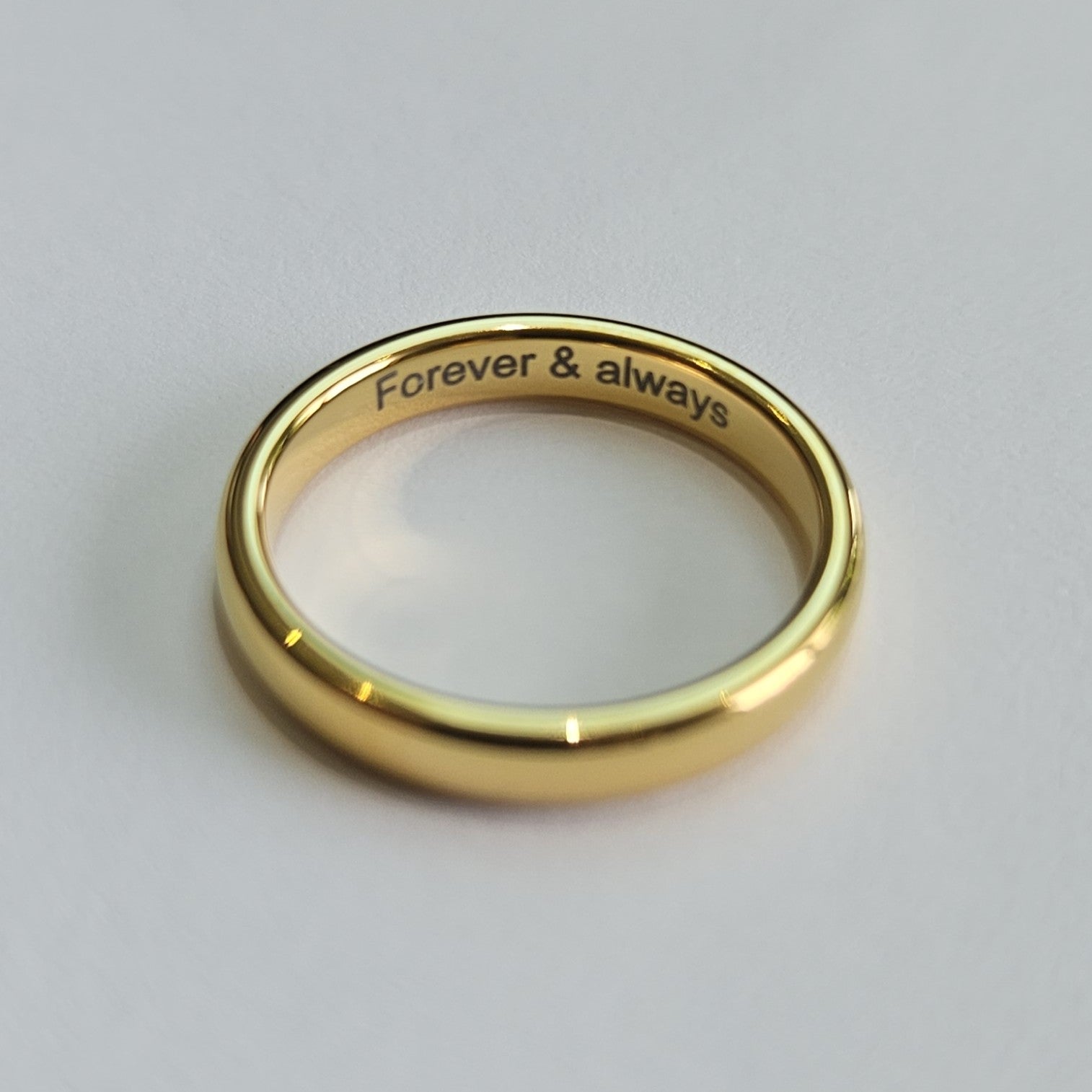 Gold 3mm Wonder Ring Size O - Clearance 1044