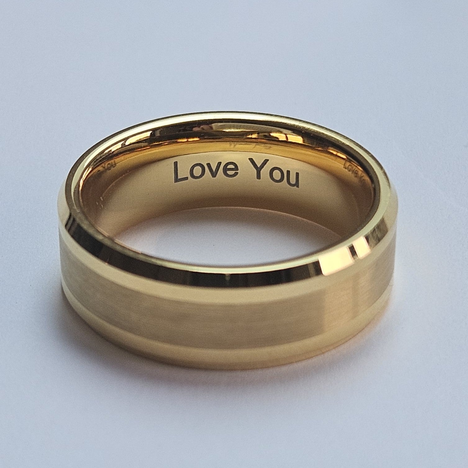Gold Brushed 8mm Wonder Ring Size U - Clearance 1074