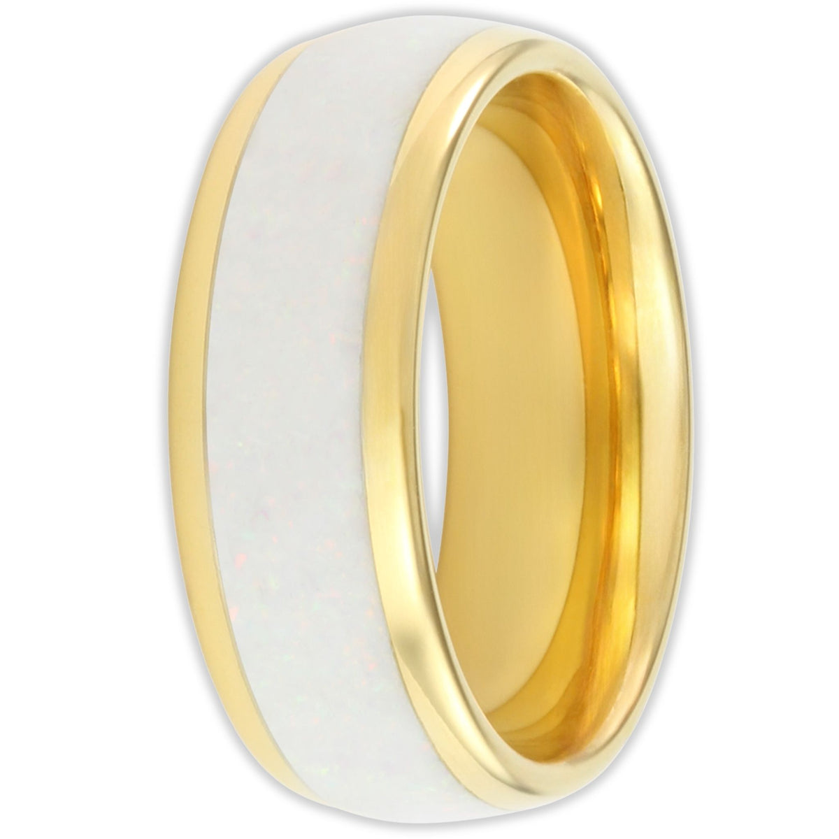 The Golden White Opal 8mm Wonder Ring