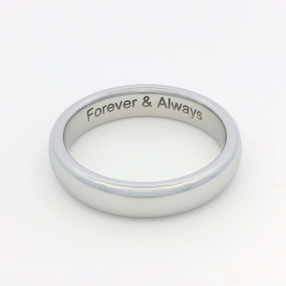 White Gold 4mm Wonder Ring Size N - Clearance 1137