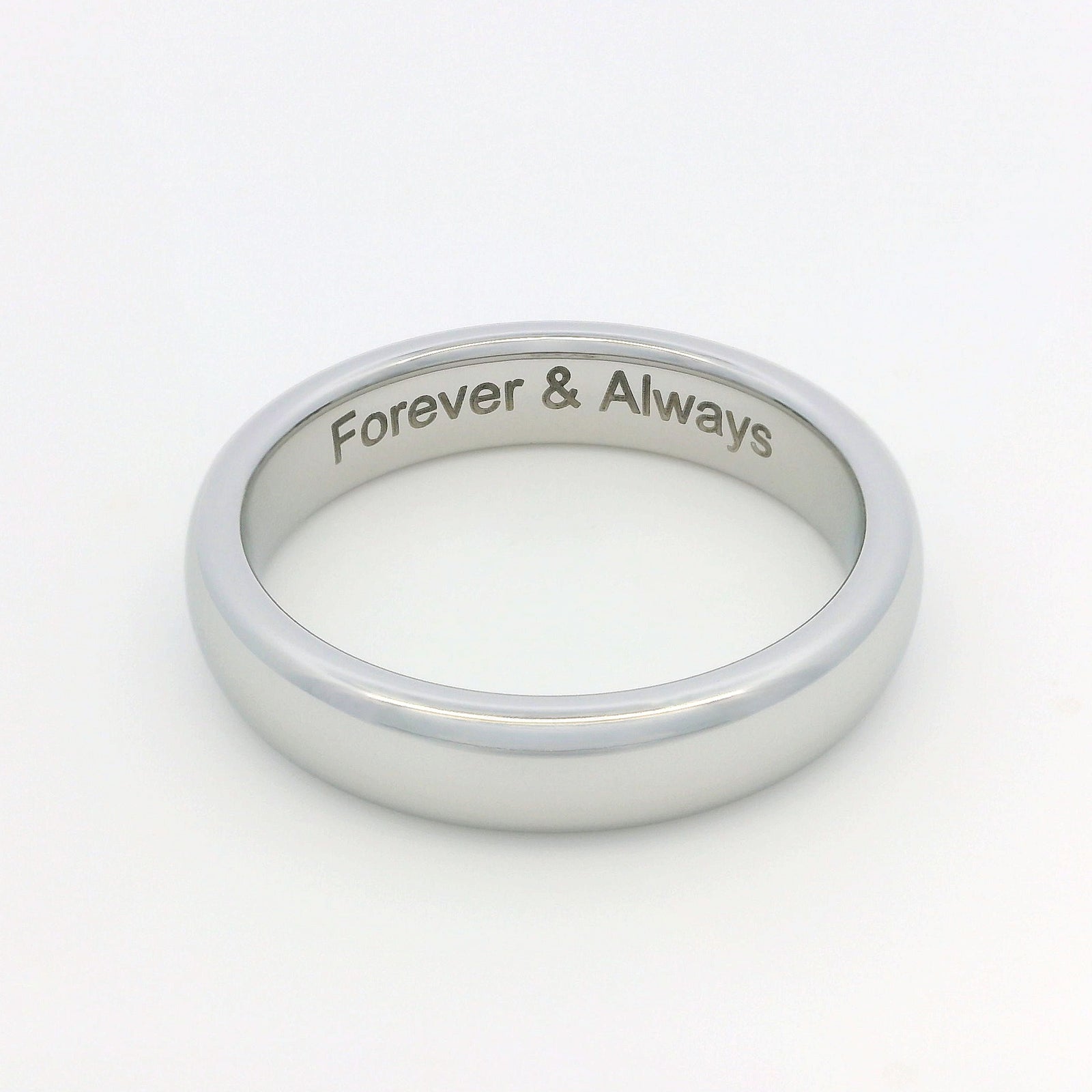 White Gold 4mm Wonder Ring Size N - Clearance 1137