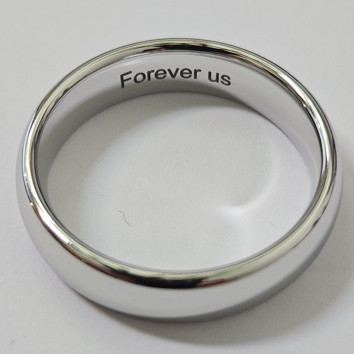 White Gold 6mm Wonder Ring Size Y - Clearance 1025