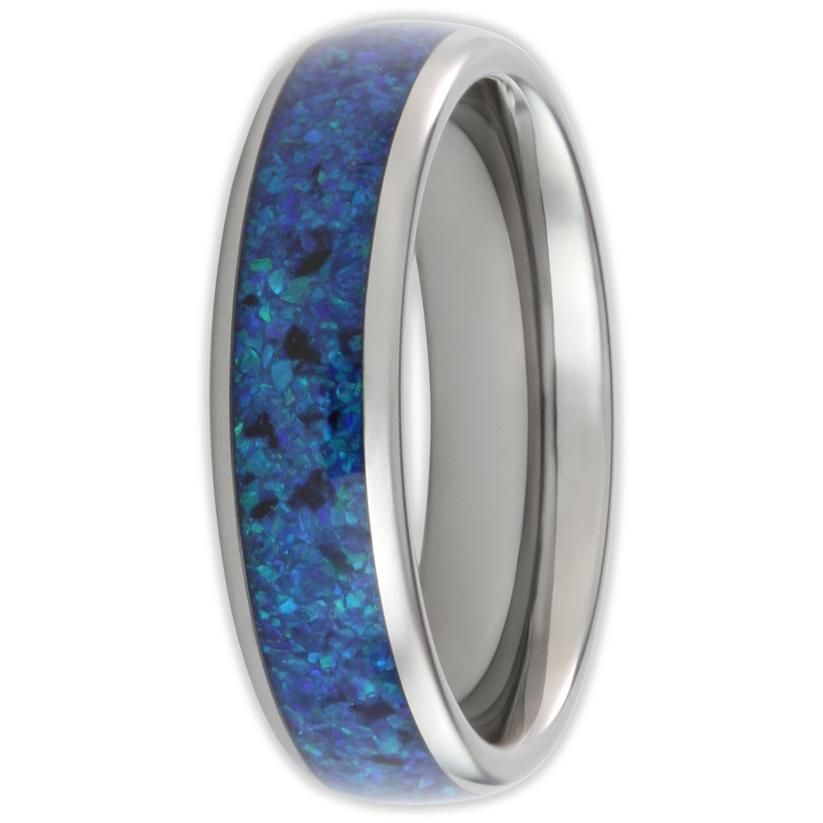 The Blue Opal 6mm Wonder Ring Size Z+3 - Clearance 1183