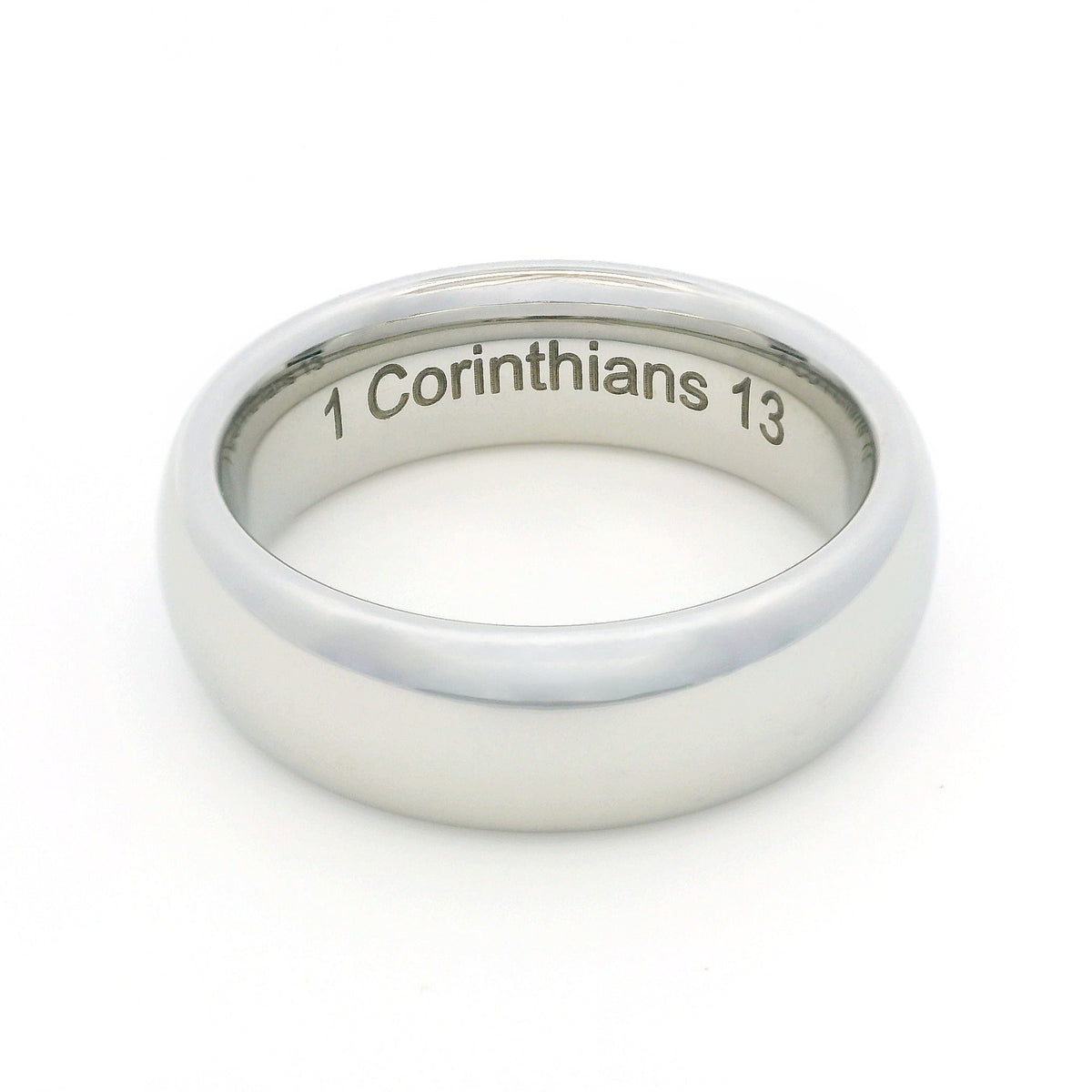 White Gold 6mm Wonder Ring Size L - Clearance 1186