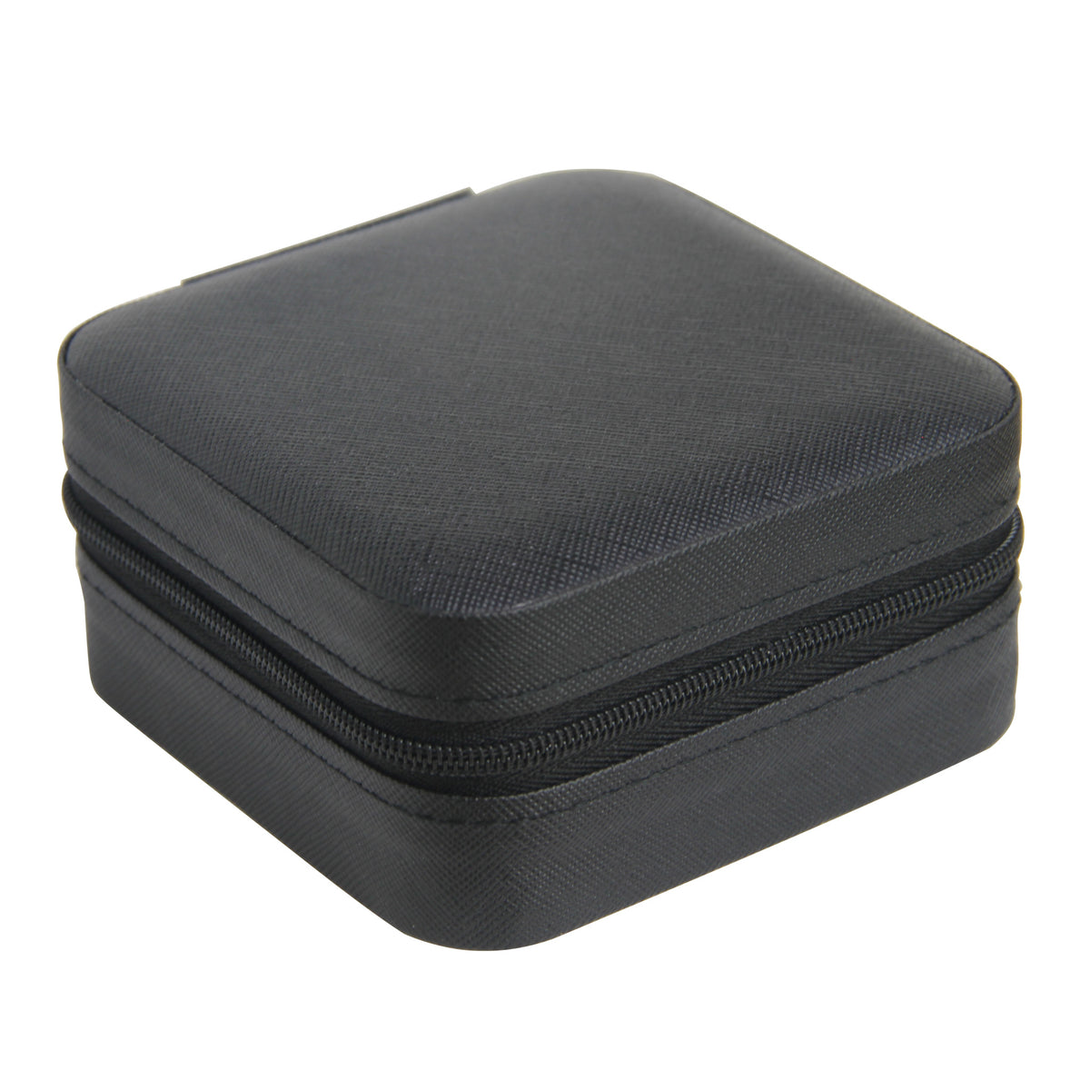 Black Medium Zipped Travel Jewellery Box