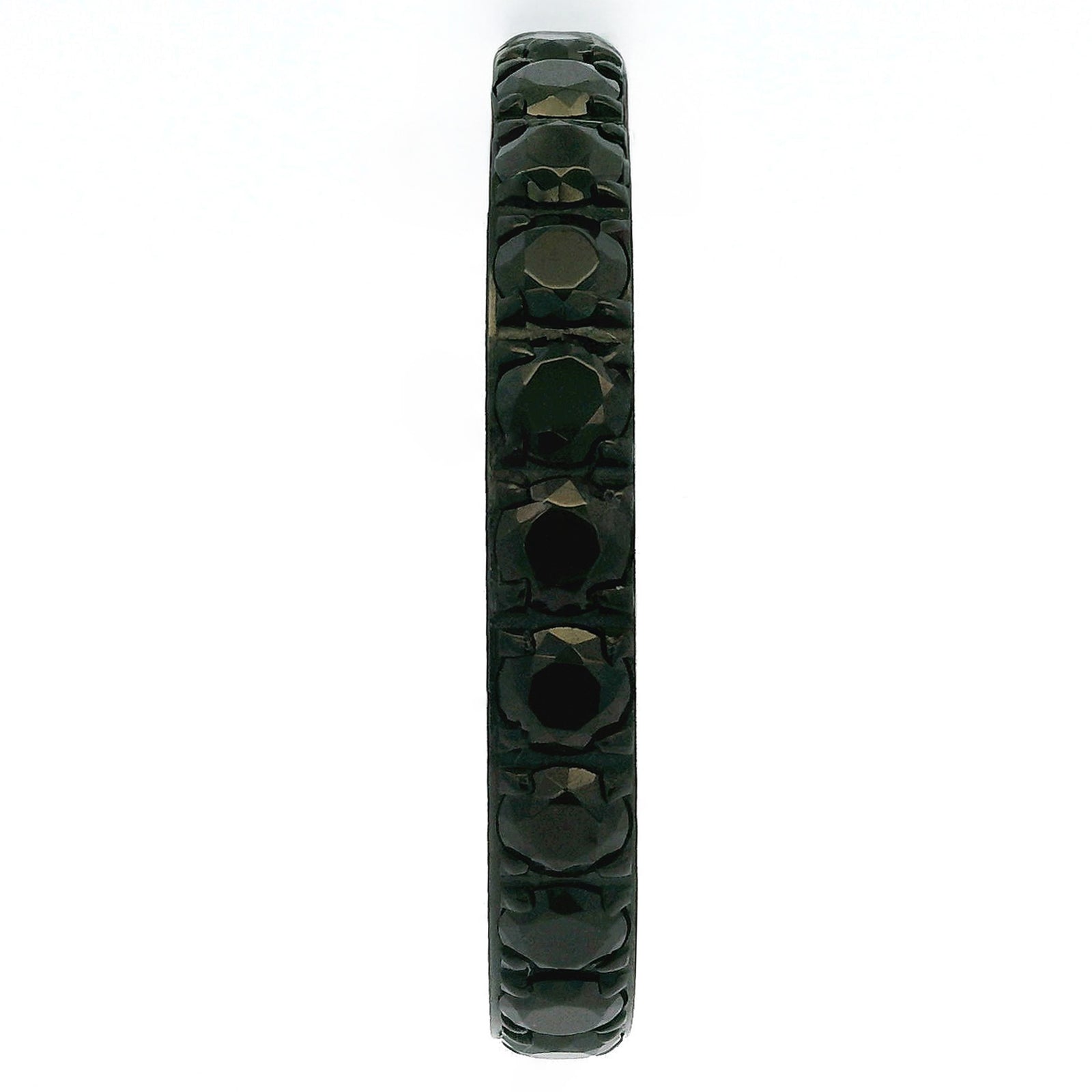 3mm Black Full Glitz Eternity Ring | Black Cubic Zirconia Stacking Ring
