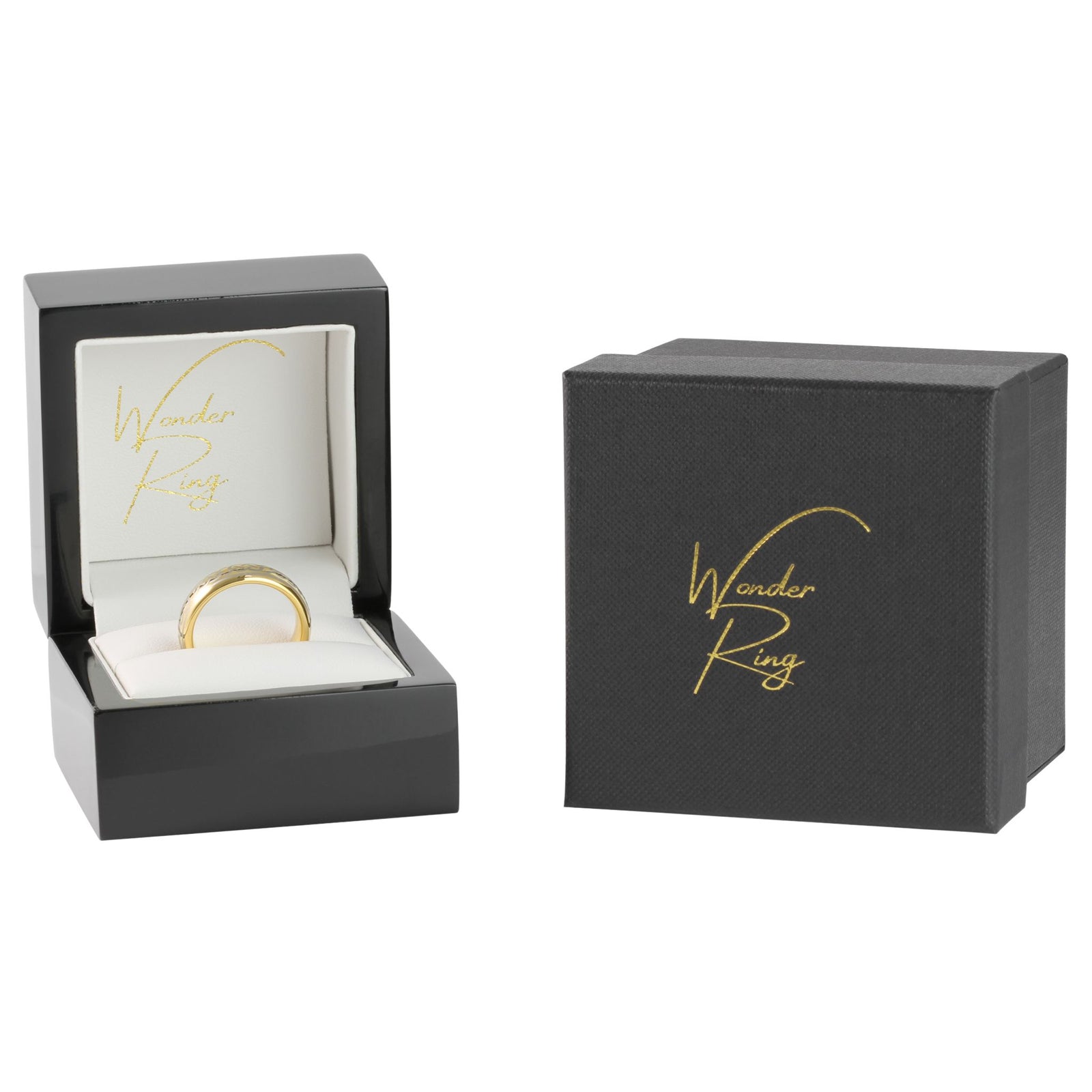 Gold tungsten 6mm ring with Celtic knot design presented in gift box