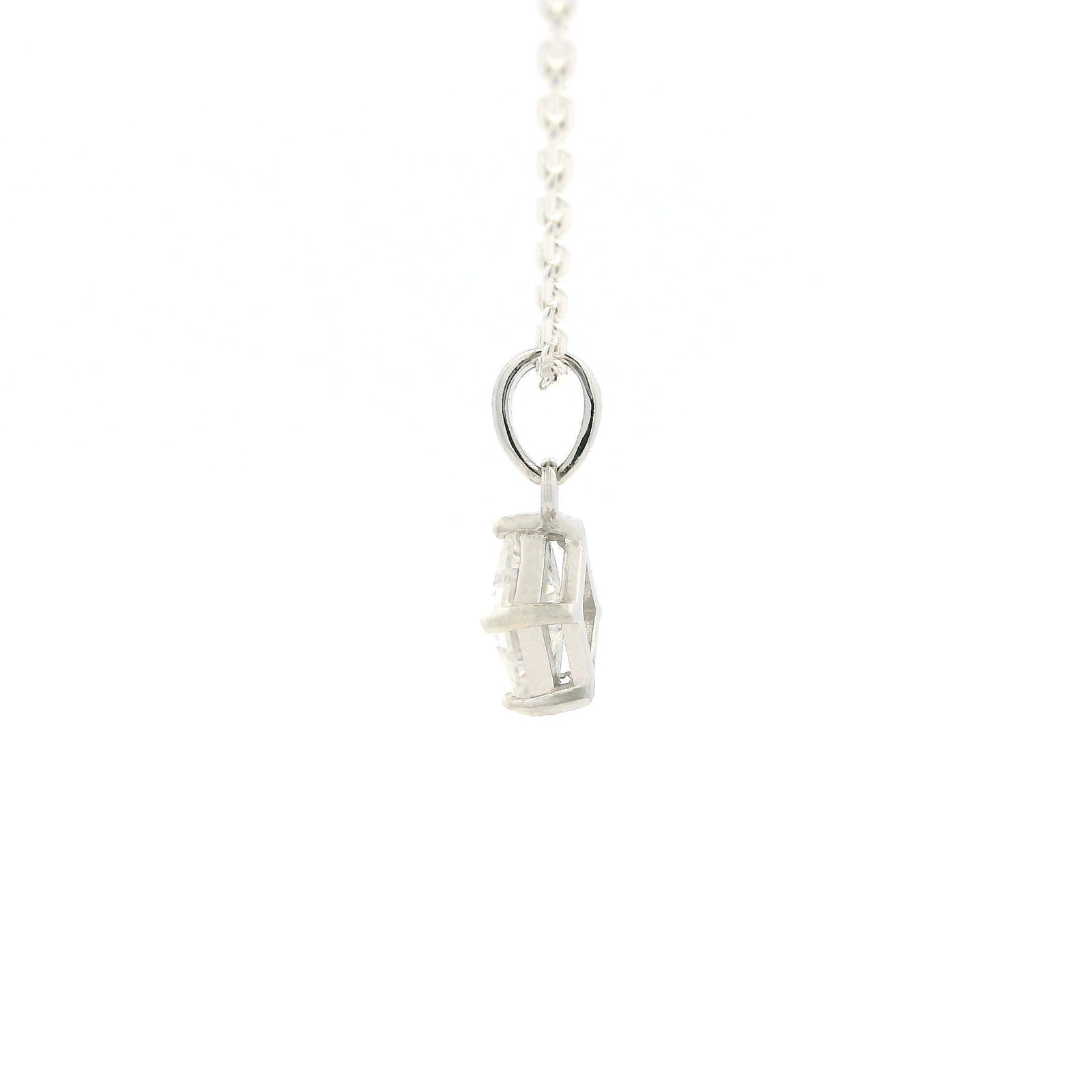 White Gold 1ct Diamond Moissanite Silver Dazzle Pendant Necklace