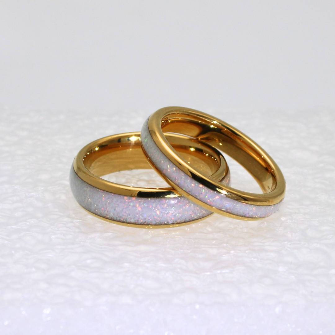 The Golden White Opal Wonder Ring Set