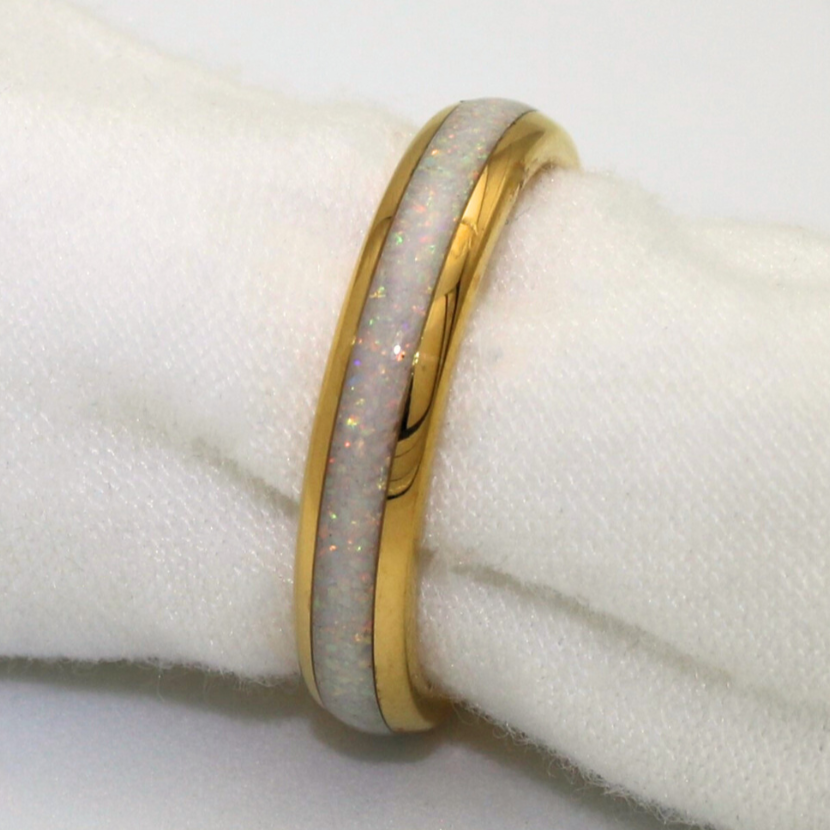 The Golden White Opal Wonder Ring Set