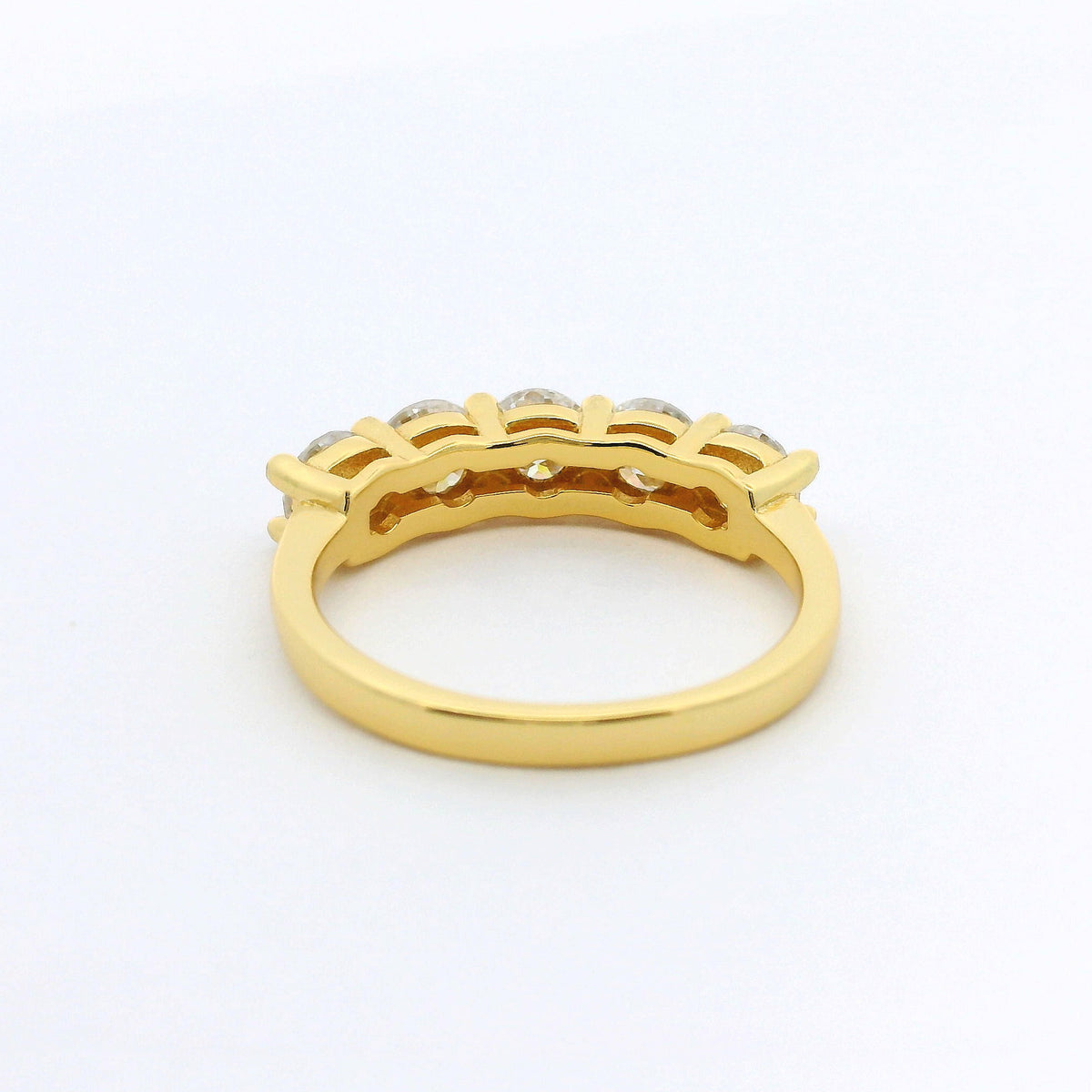 Gold 1.5ct Moissanite 5 Stone Dazzle Ring