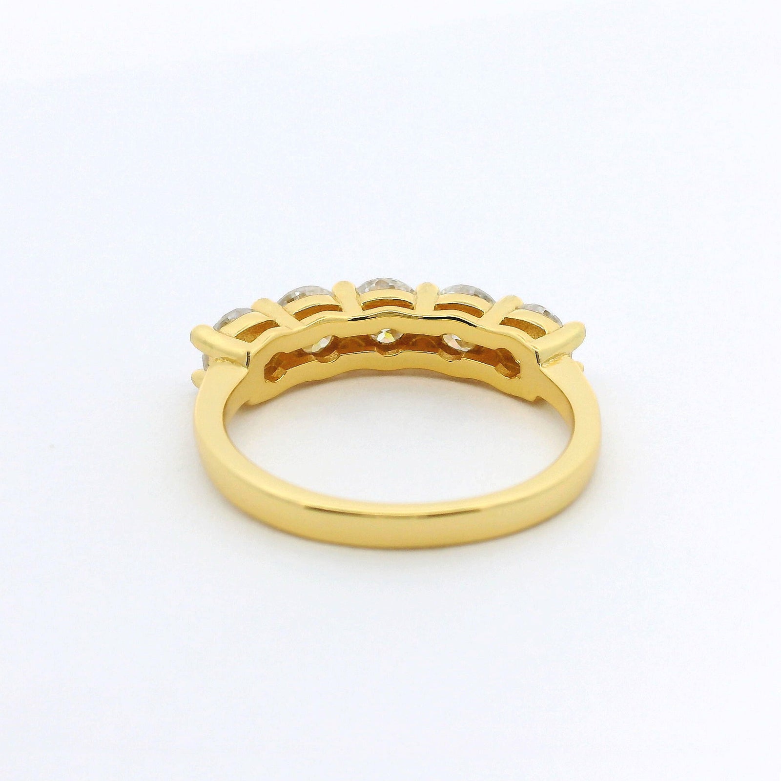 Gold 1.5ct Moissanite 5 Stone Dazzle Ring