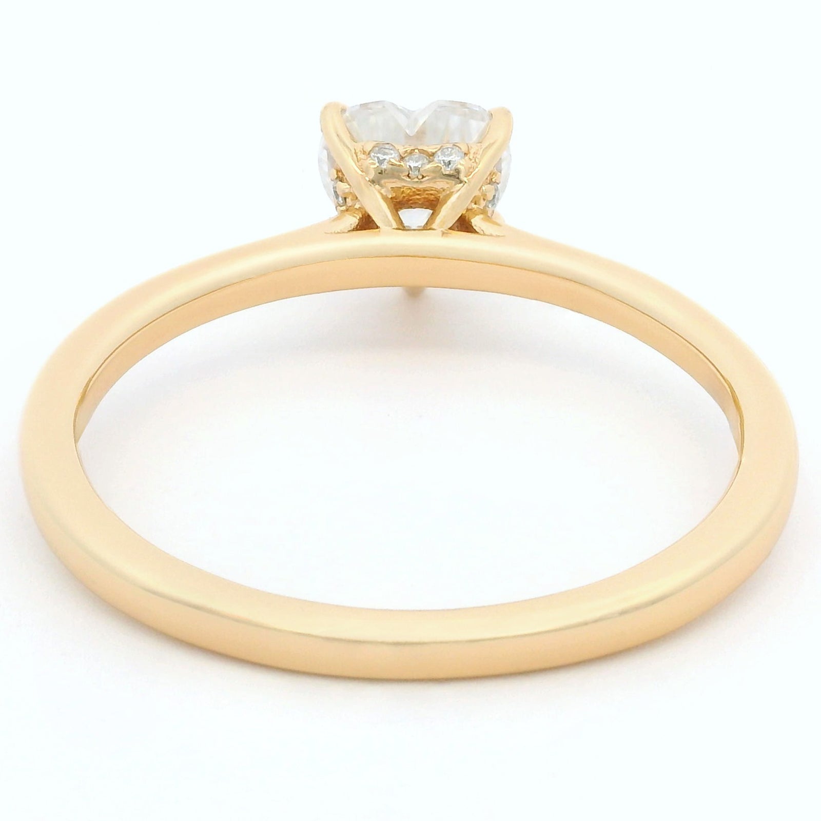 1ct Heart Moissanite Engagement Ring | 18K Gold Classic Dazzle Ring