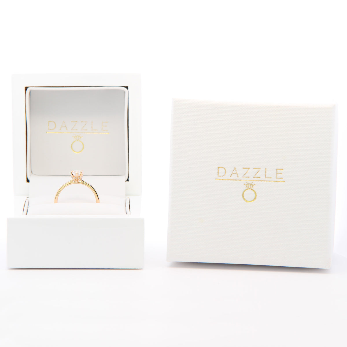 1ct Heart Moissanite Engagement Ring | 18K Gold Classic Dazzle Ring