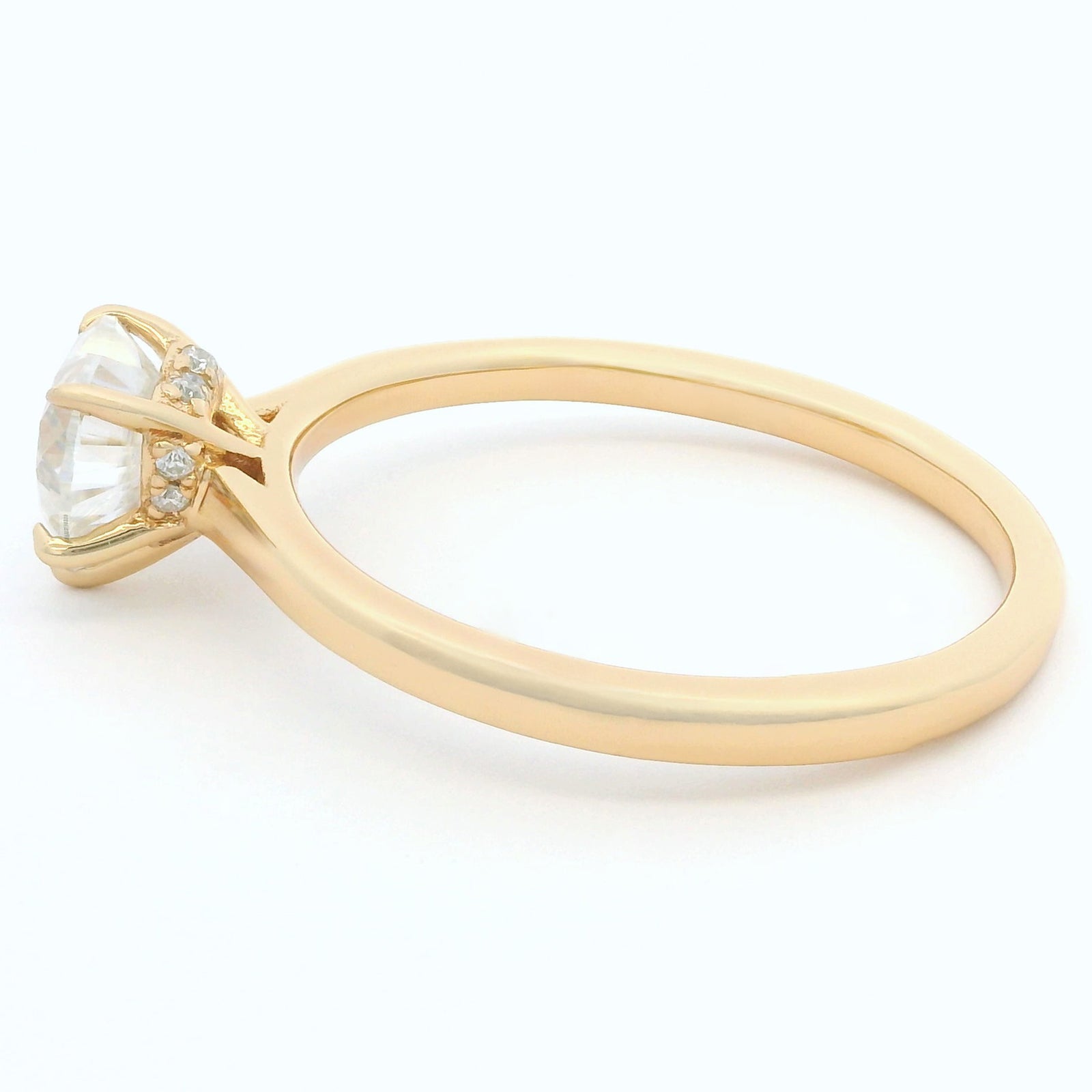 1ct Heart Moissanite Engagement Ring | 18K Gold Classic Dazzle Ring