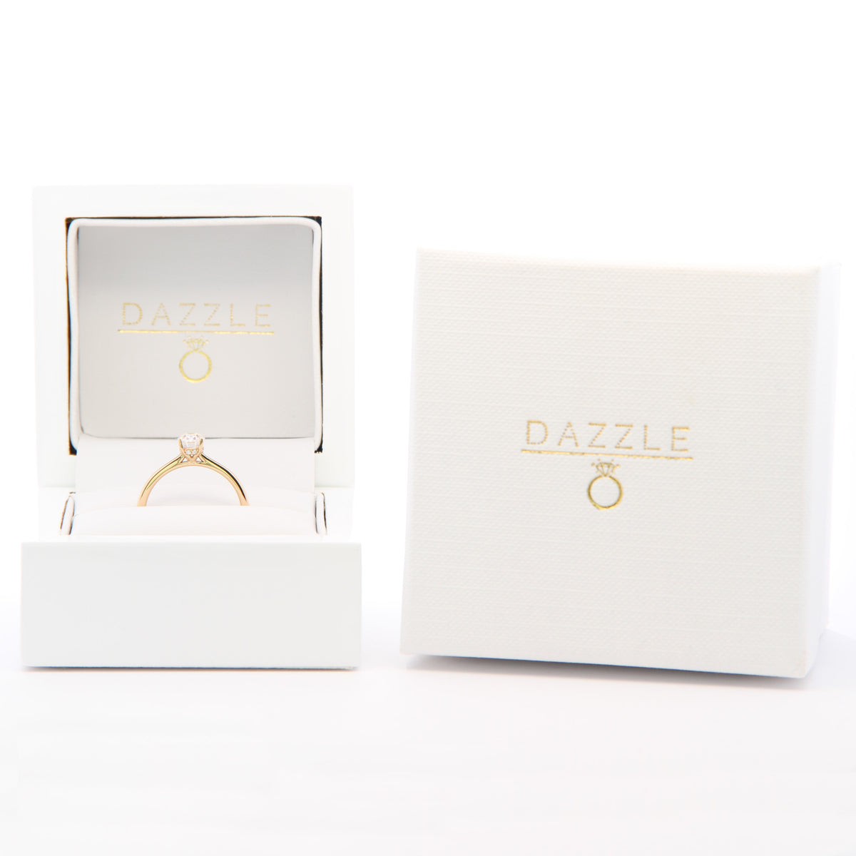 1ct Oval Moissanite Engagement Ring | 18K Gold Classic Dazzle Ring