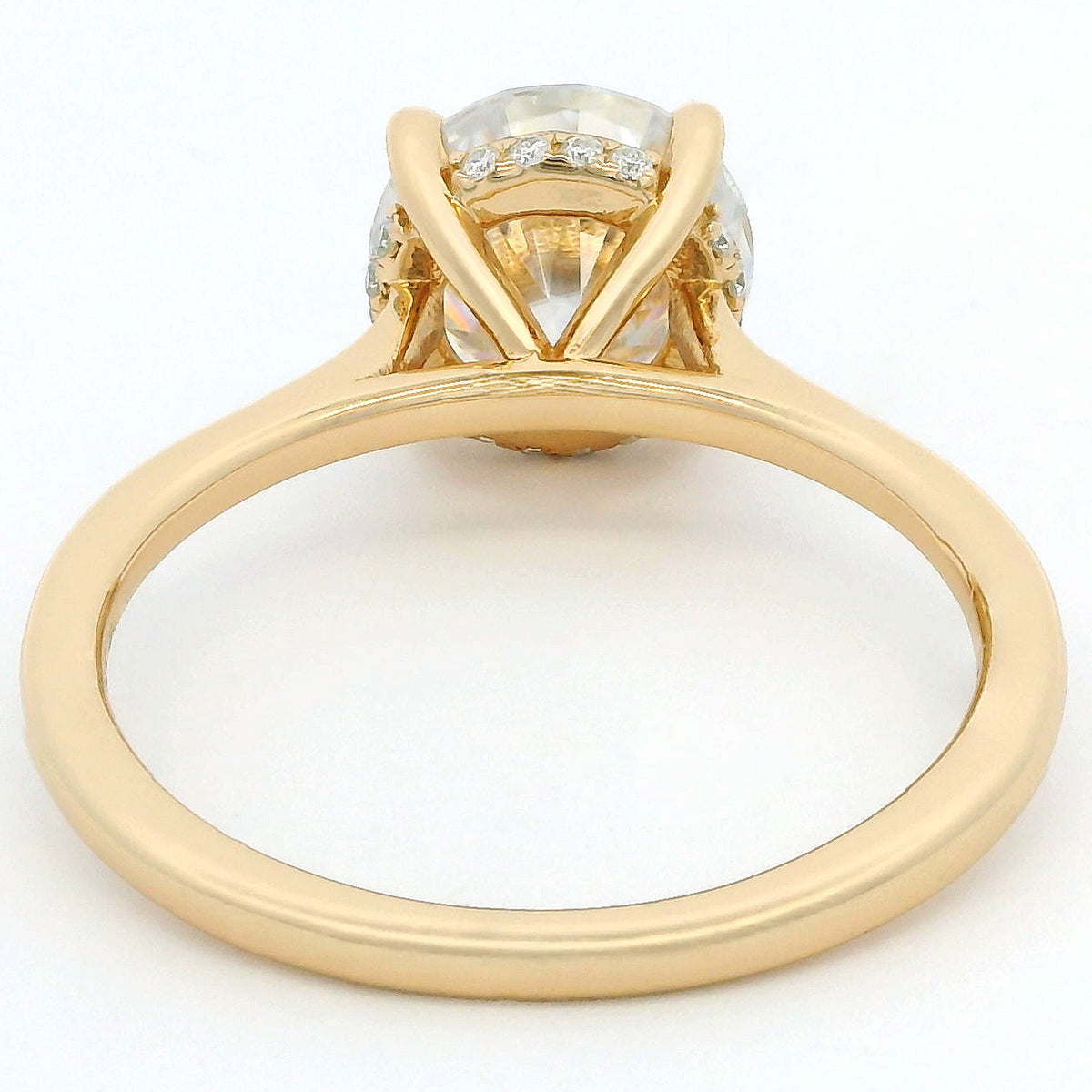 3ct Round Brilliant Moissanite Engagement Ring | 18K Gold Classic Dazzle Ring