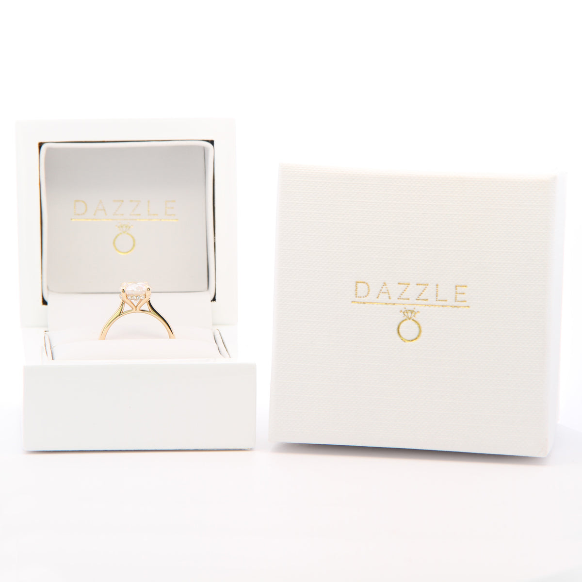 3ct Round Brilliant Moissanite Engagement Ring | 18K Gold Classic Dazzle Ring