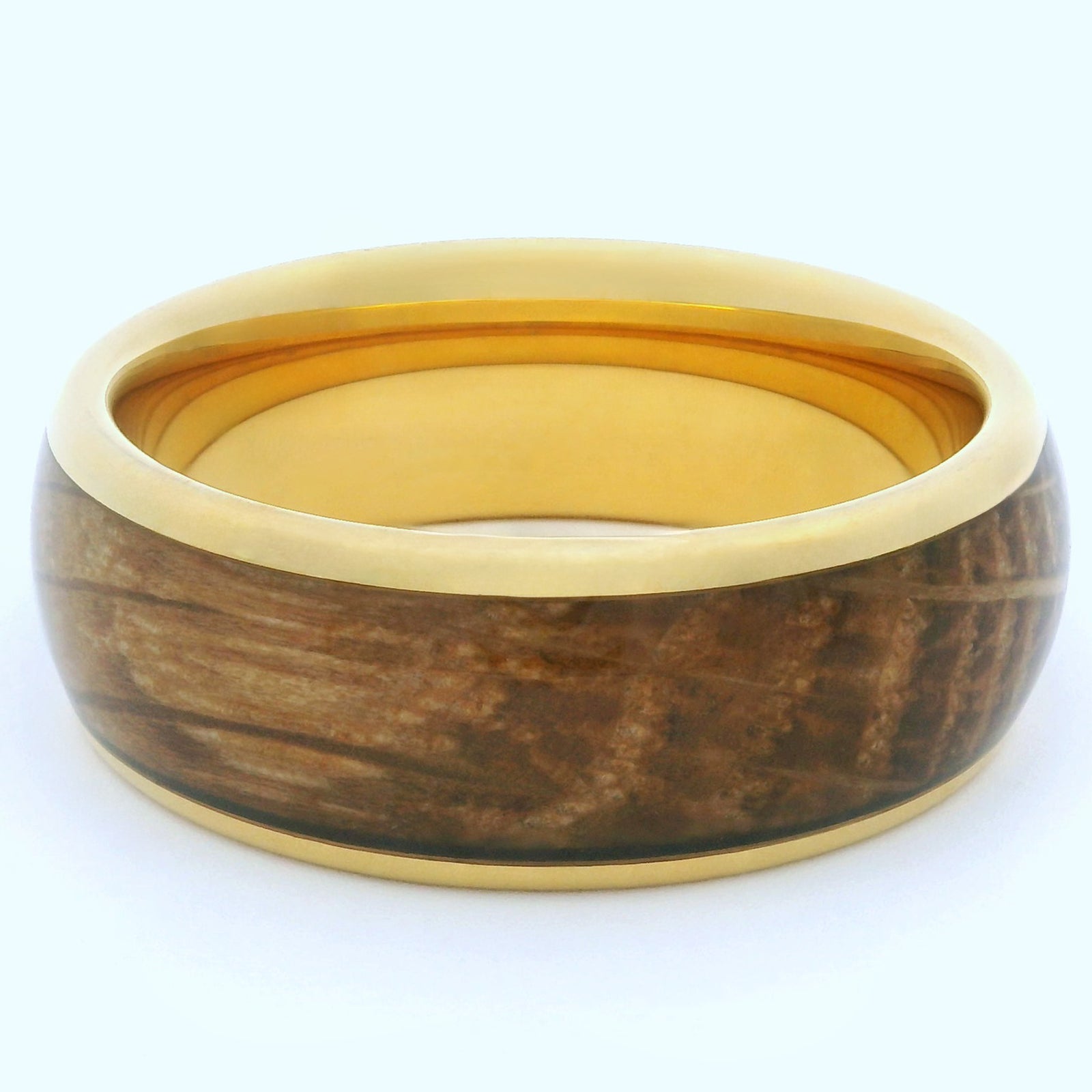 Gold Barrelwood 8mm Wonder Ring