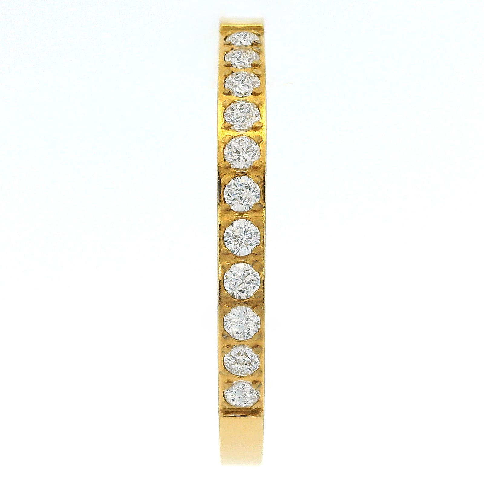 2mm Gold Half Glitz Eternity Ring | Cubic Zirconia Stacking Ring