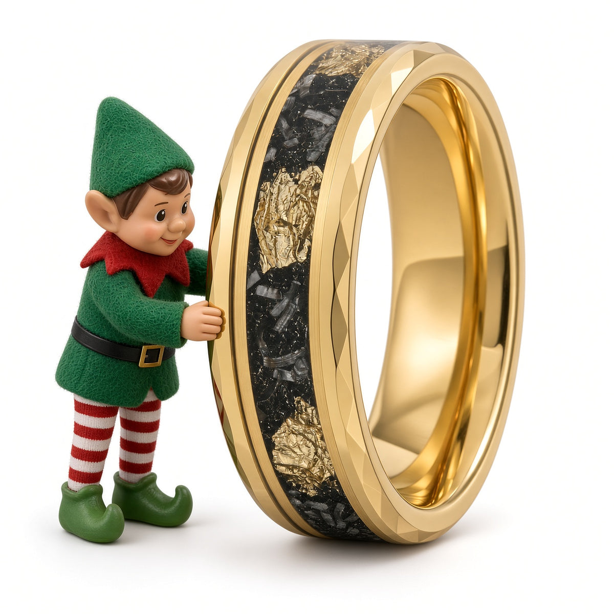 Golden Flake 8mm Wonder Ring