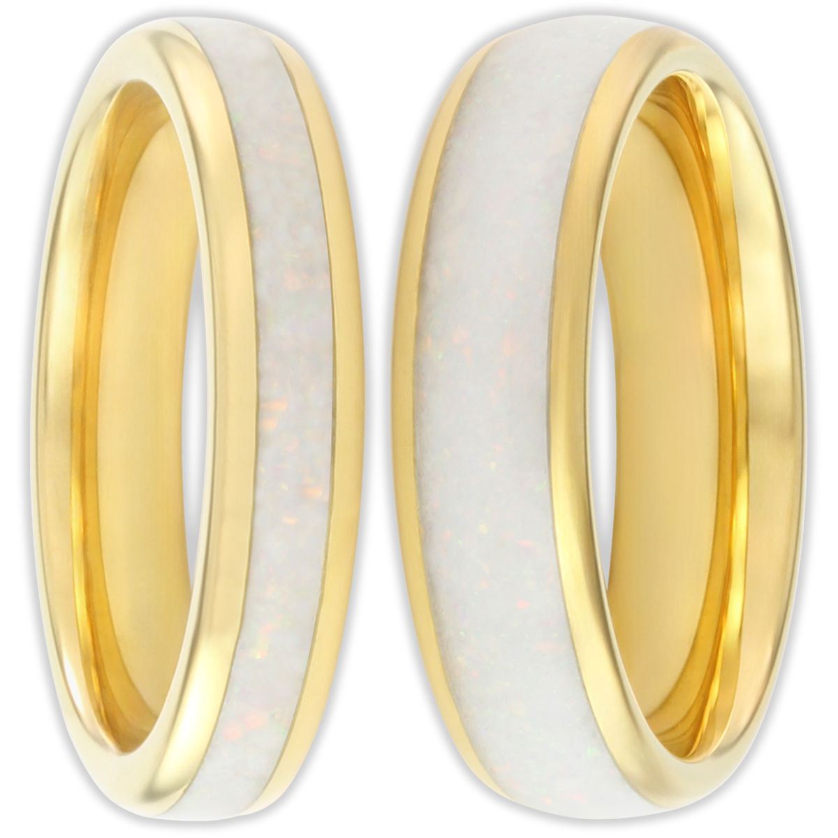 The Golden White Opal Wonder Ring Set