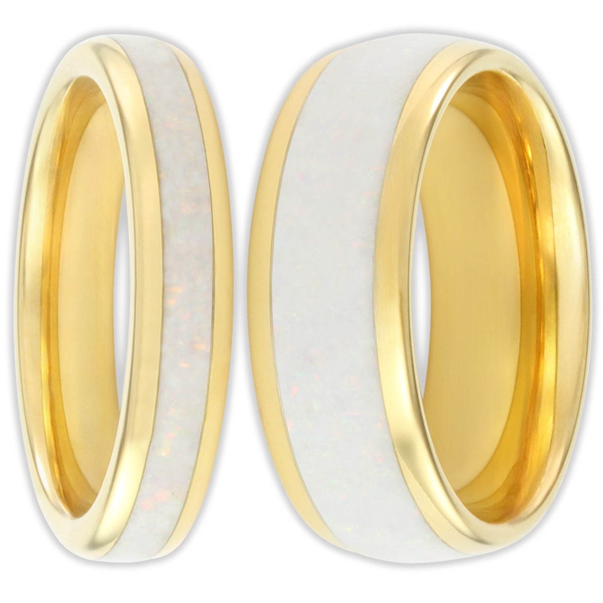 The Golden White Opal Wonder Ring Set