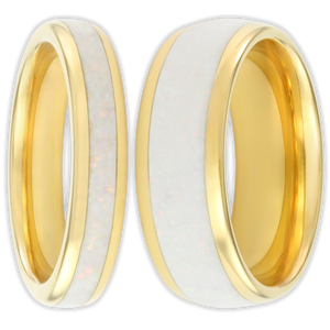 The Golden White Opal Wonder Ring Set