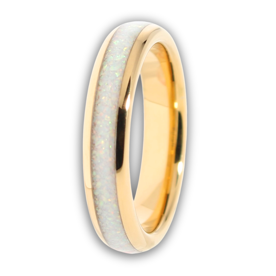 The Golden White Opal 4mm Wonder Ring