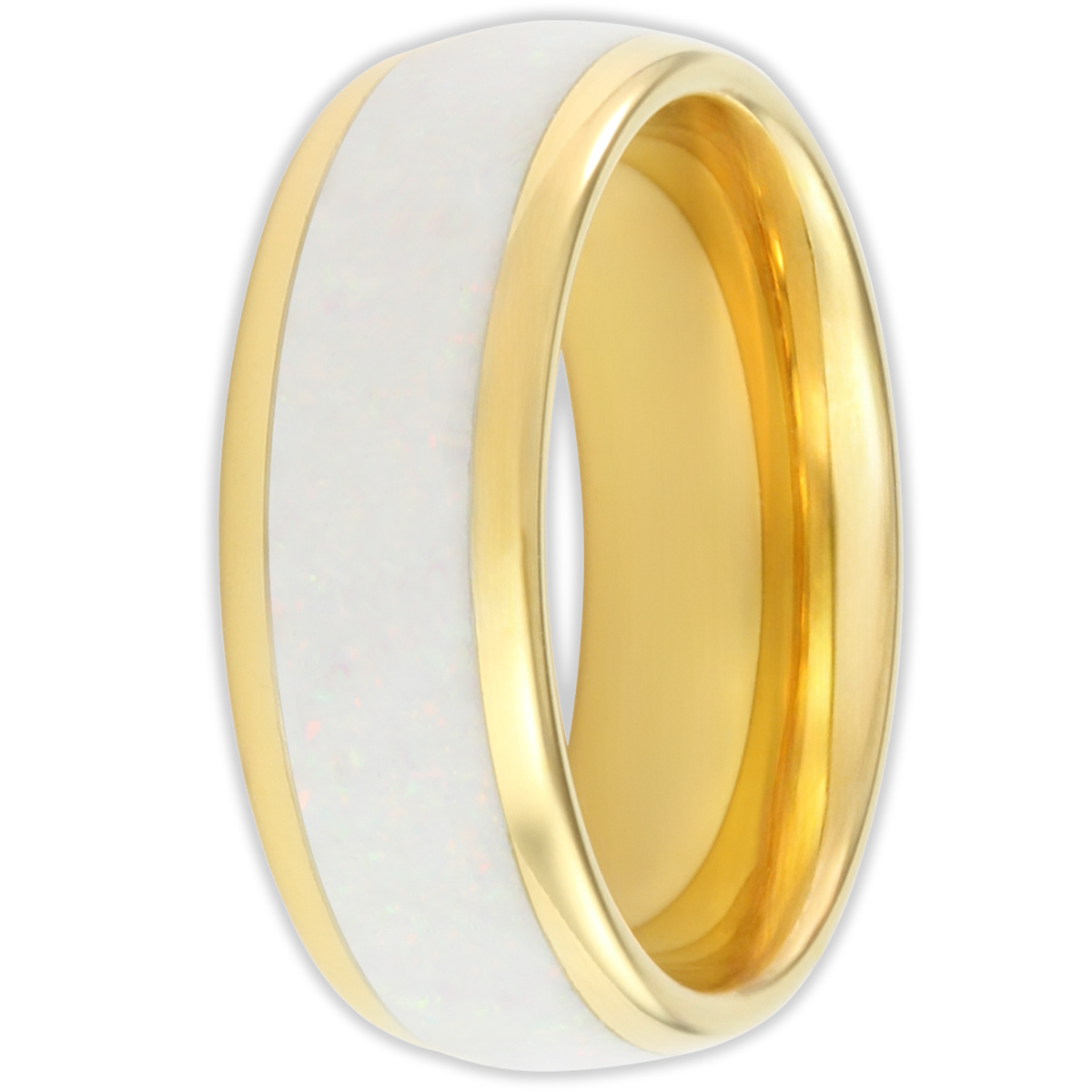 The Golden White Opal 8mm Wonder Ring
