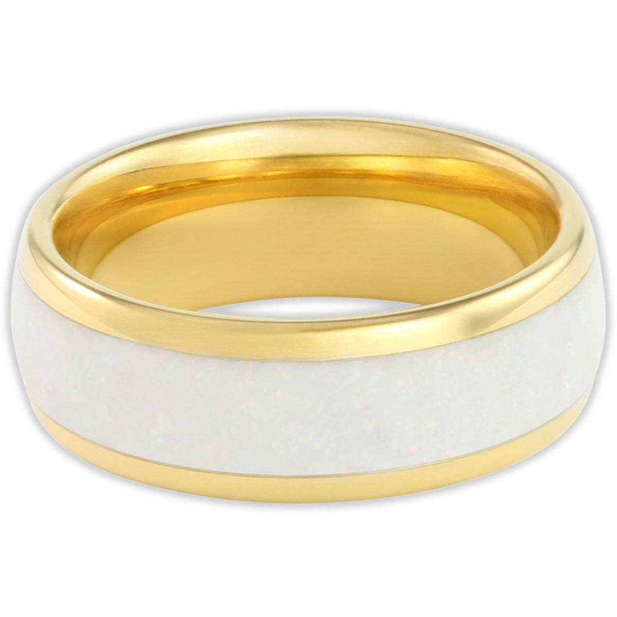 The Golden White Opal 8mm Wonder Ring