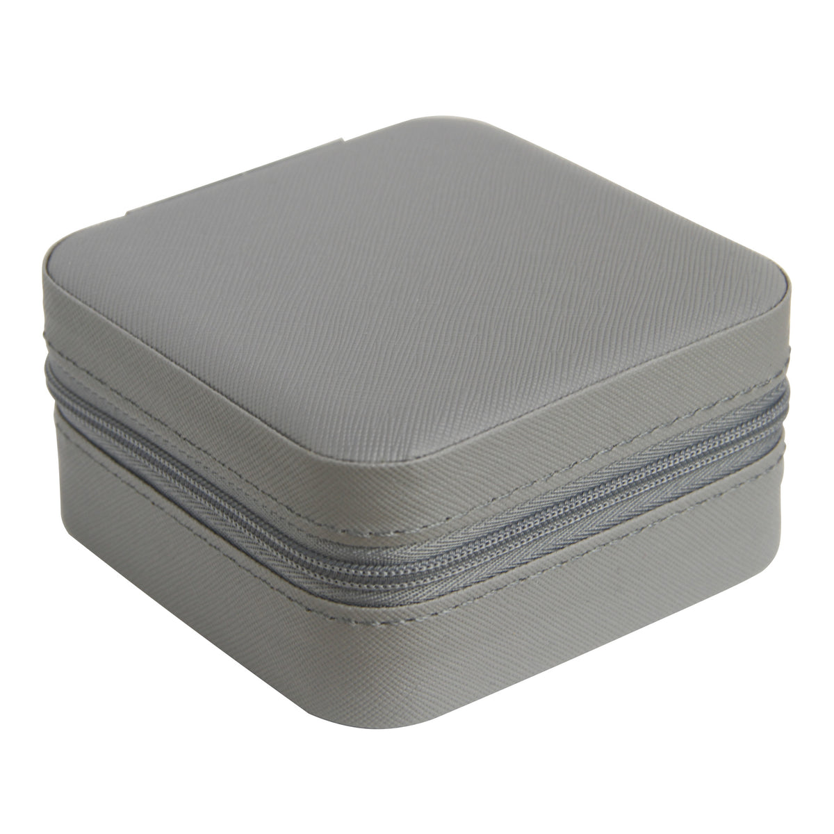 Grey Medium Zipped Travel Jewellery Box