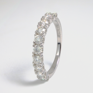 White Gold 1ct Moissanite Half Eternity Dazzle Ring