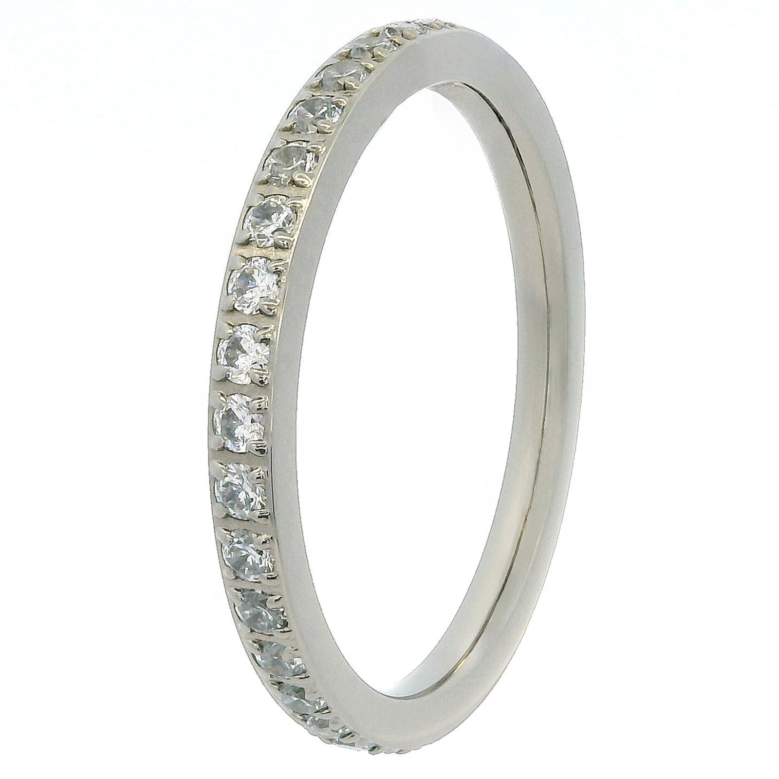 2mm Original Titanium Full Glitz Eternity Ring | Cubic Zirconia Stacking Ring