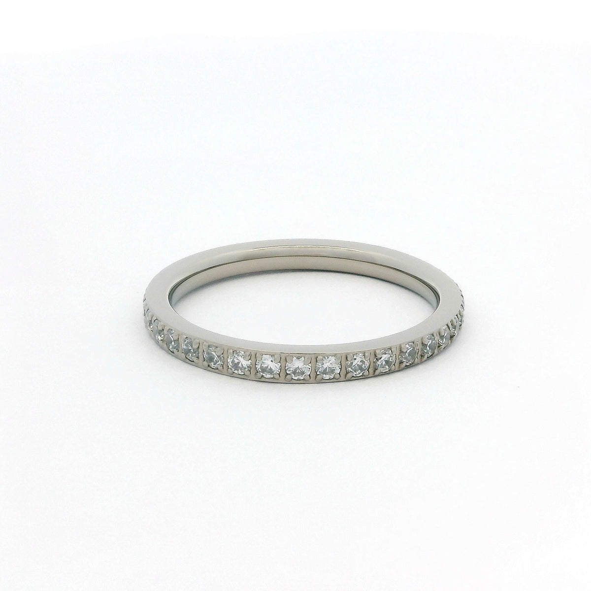 2mm Original Titanium Full Glitz Eternity Ring | Cubic Zirconia Stacking Ring