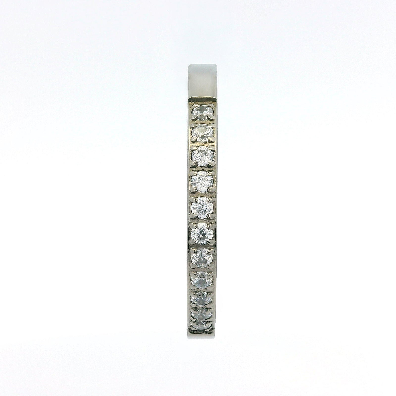 2mm Original Titanium Half Glitz Eternity Ring | Cubic Zirconia Stacking Ring